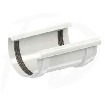 Łącznik rynny PVC firmy KROP 100 kolor biały